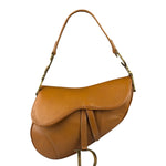 Christian Dior Tan Brown Leather Medium Saddle Bag