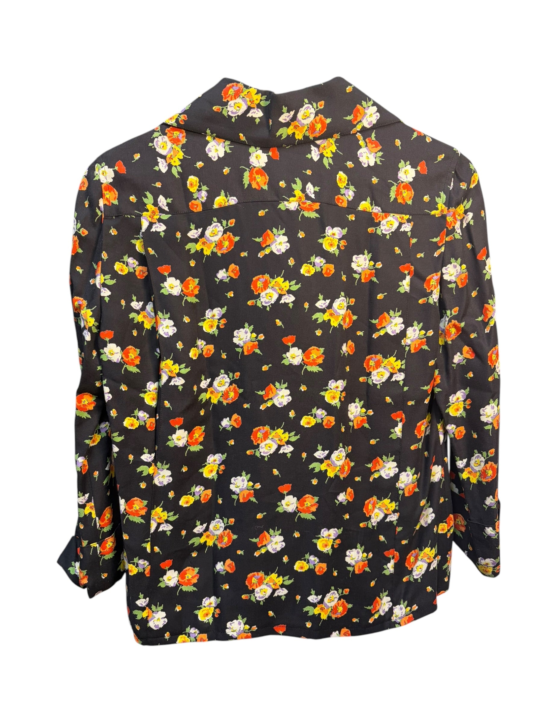 Christian Dior Black Floral Pattern Two-Piece Set