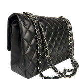 Chanel Black Quilted Leather Classic Medium Double Flap Bag 2017