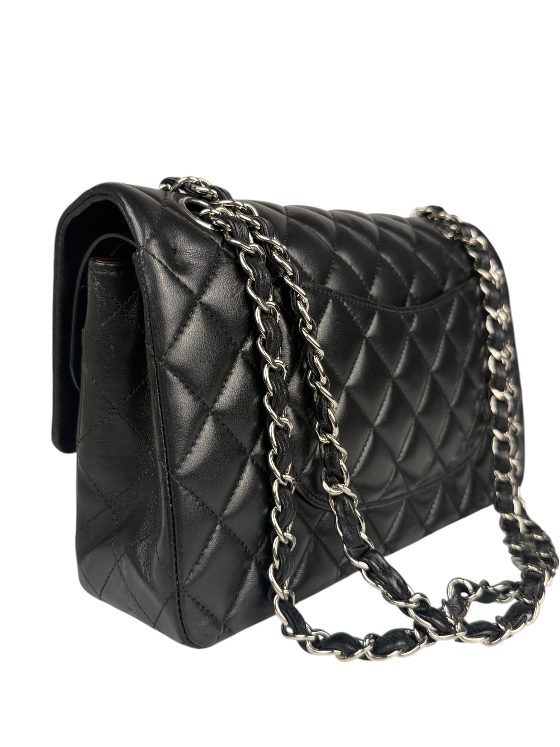 Chanel Black Quilted Leather Classic Medium Double Flap Bag 2017