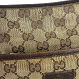 Gucci Brown Leather Trim GG Supreme Messenger Bag