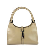 Gucci Beige Leather Piston Lock Jackie Hobo Bag