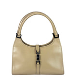 Gucci Beige Leather Piston Lock Jackie Hobo Bag