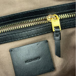 AllSaints Black Quilted Leather Edbury Shoulder Bag