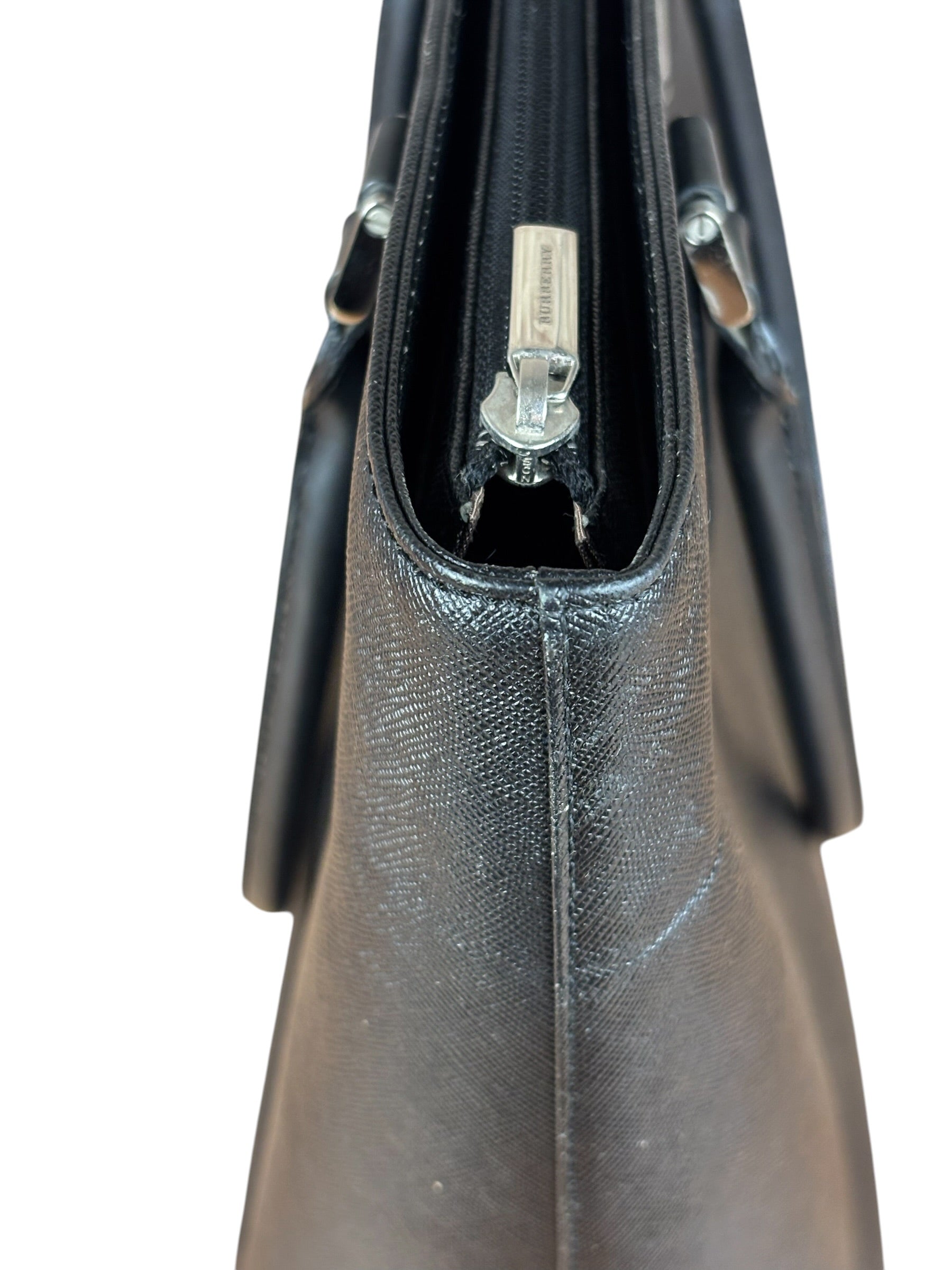 Burberry Black Saffiano Leather Tote Bag