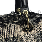 Christian Dior Black/White Tweed Lady Dior Two-Way Bag