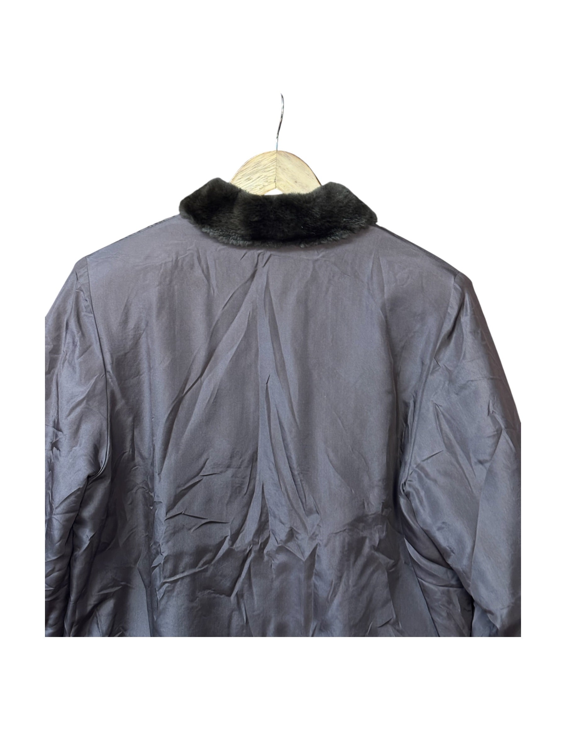 Flash Moonbat Brown Rabbit Fur Reversible Coat