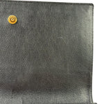 Yves Saint Laurent Black Leather Flap Clutch