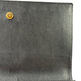 Yves Saint Laurent Black Leather Flap Clutch
