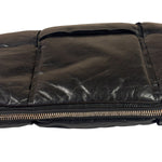 Bottega Veneta Black Leather Maxi Intrecciato Padded Pouch