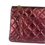 Chanel Patent Burgundy Quilted Leather 2.55 Reissue Double Flap Bag 2008
