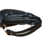 Fendi Vintage Black Leather Oyster Hobo Bag