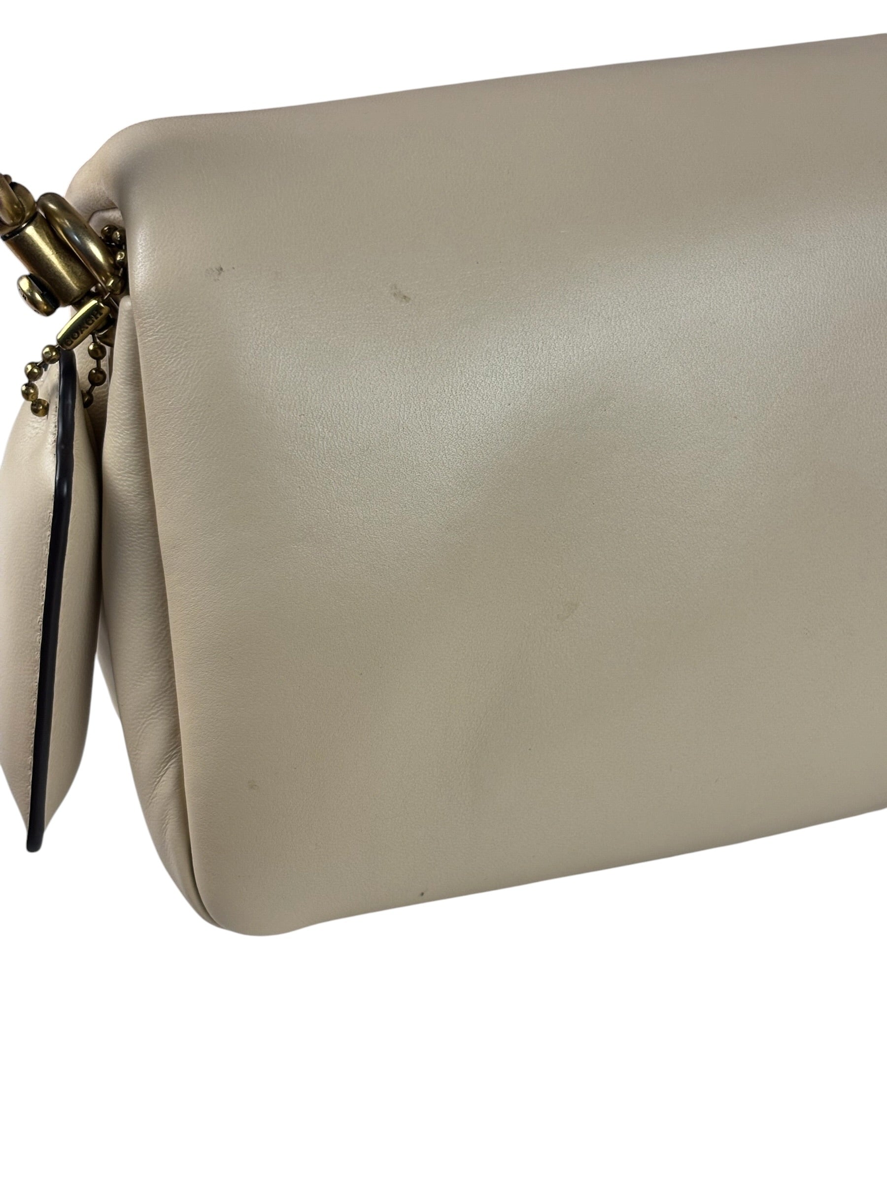 Coach Beige Leather Pillow Tabby 26 Shoulder Bag