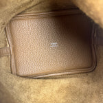 Hermes Brown Taurillon Clemence Leather Picotin 18 Lock Handbag 2021