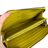Bottega Veneta Large Intreccio Long Zip Wallet Yellow
