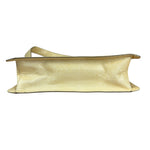 Bottega Veneta Vintage Yellow Lizard Print Clasp Handbag
