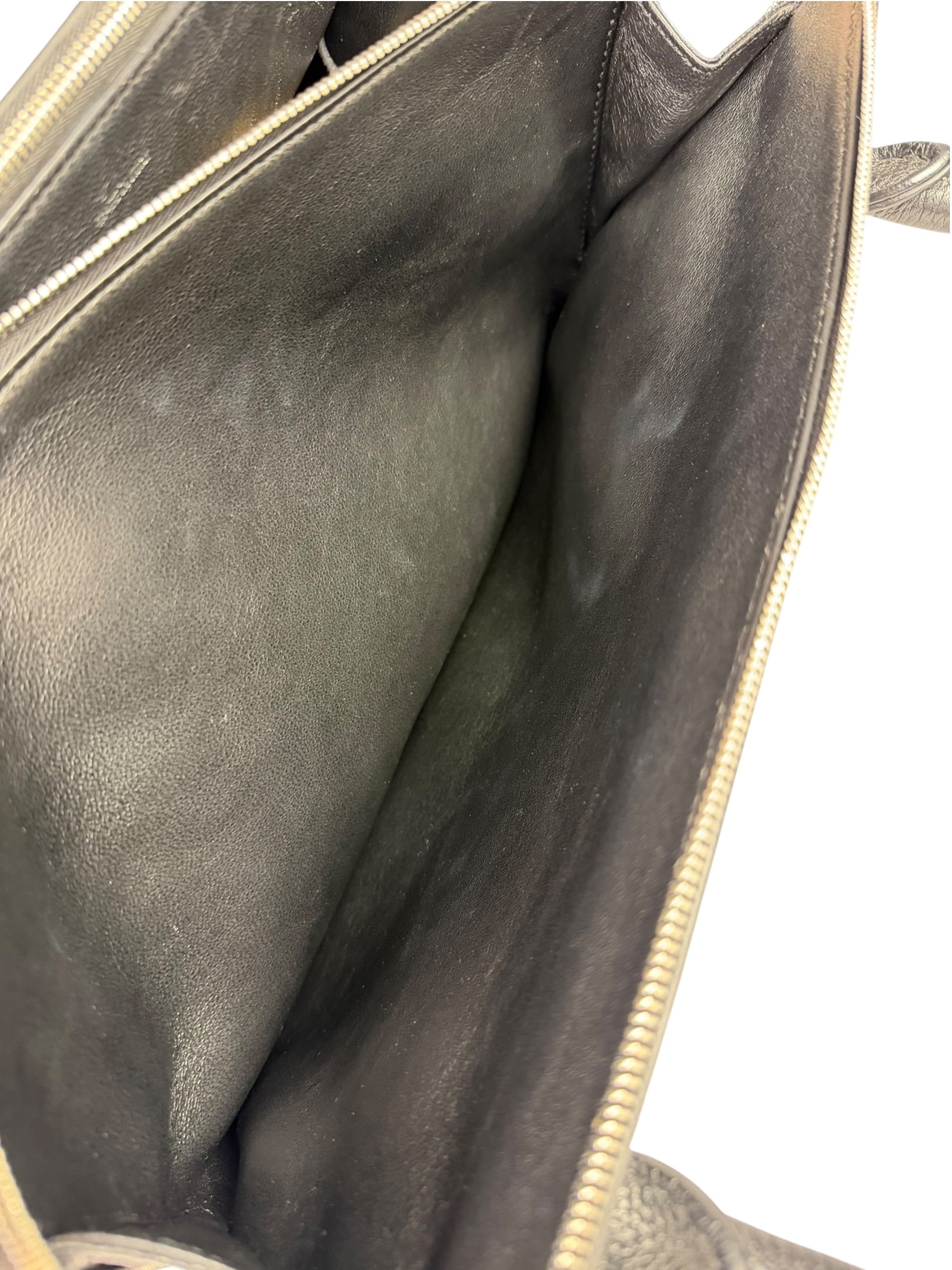 Celine Black Leather/Suede Trapeze Medium Handbag