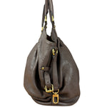 Louis Vuitton Brown Leather Mahina Hobo Bag