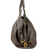 Louis Vuitton Brown Leather Mahina Hobo Bag
