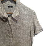 Chanel Newspaper Print Button Up Dress