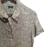 Chanel Newspaper Print Button Up Dress