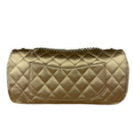 Chanel CC Limited Edition Gold Satin Quilted Flap Bag 2008