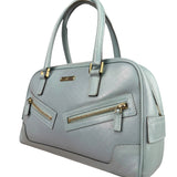 Gucci Blue Leather Micro GG Bowler Bag
