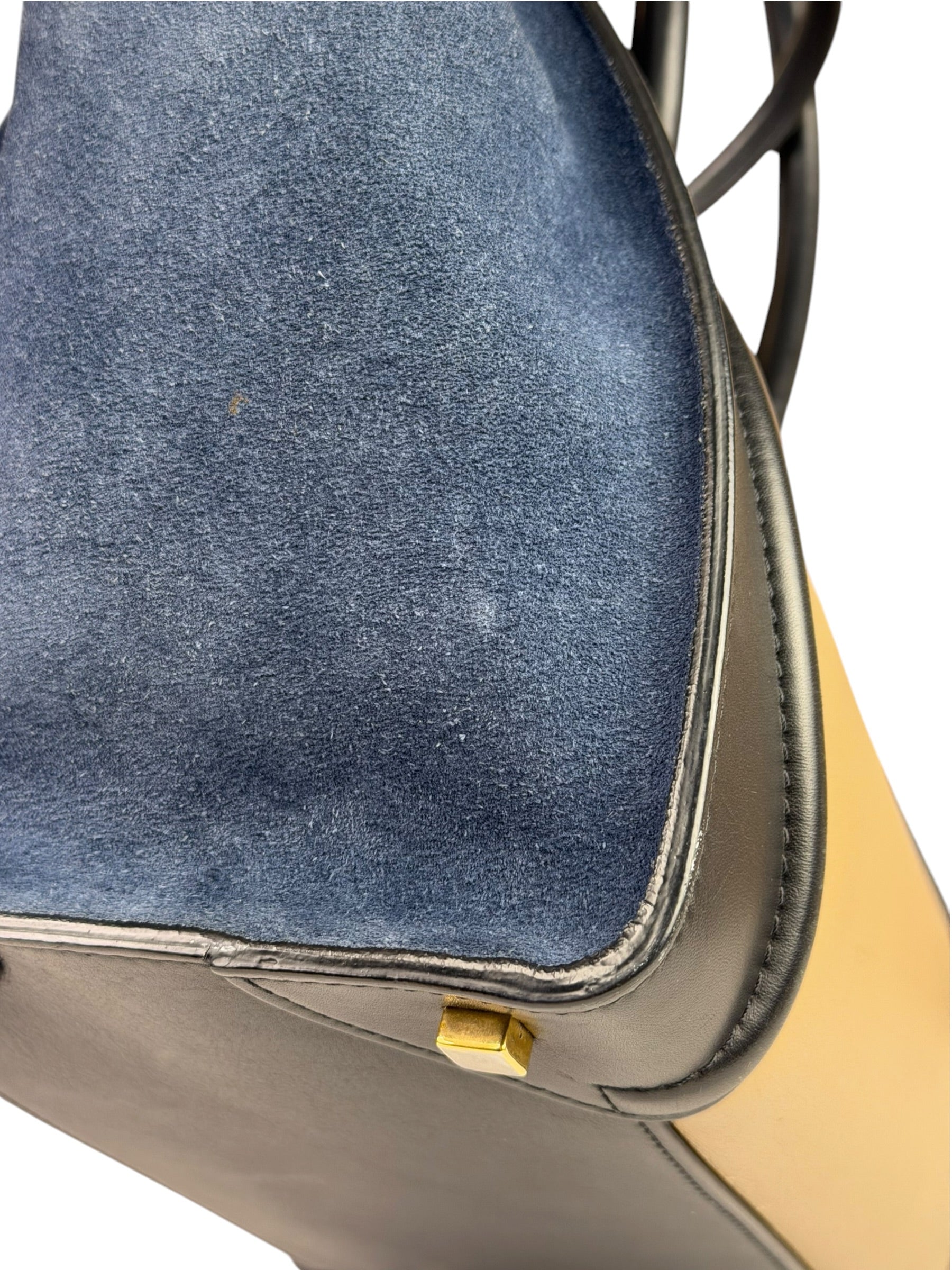 Celine Calfskin Leather/Suede Tri-Color Luggage Tote Bag