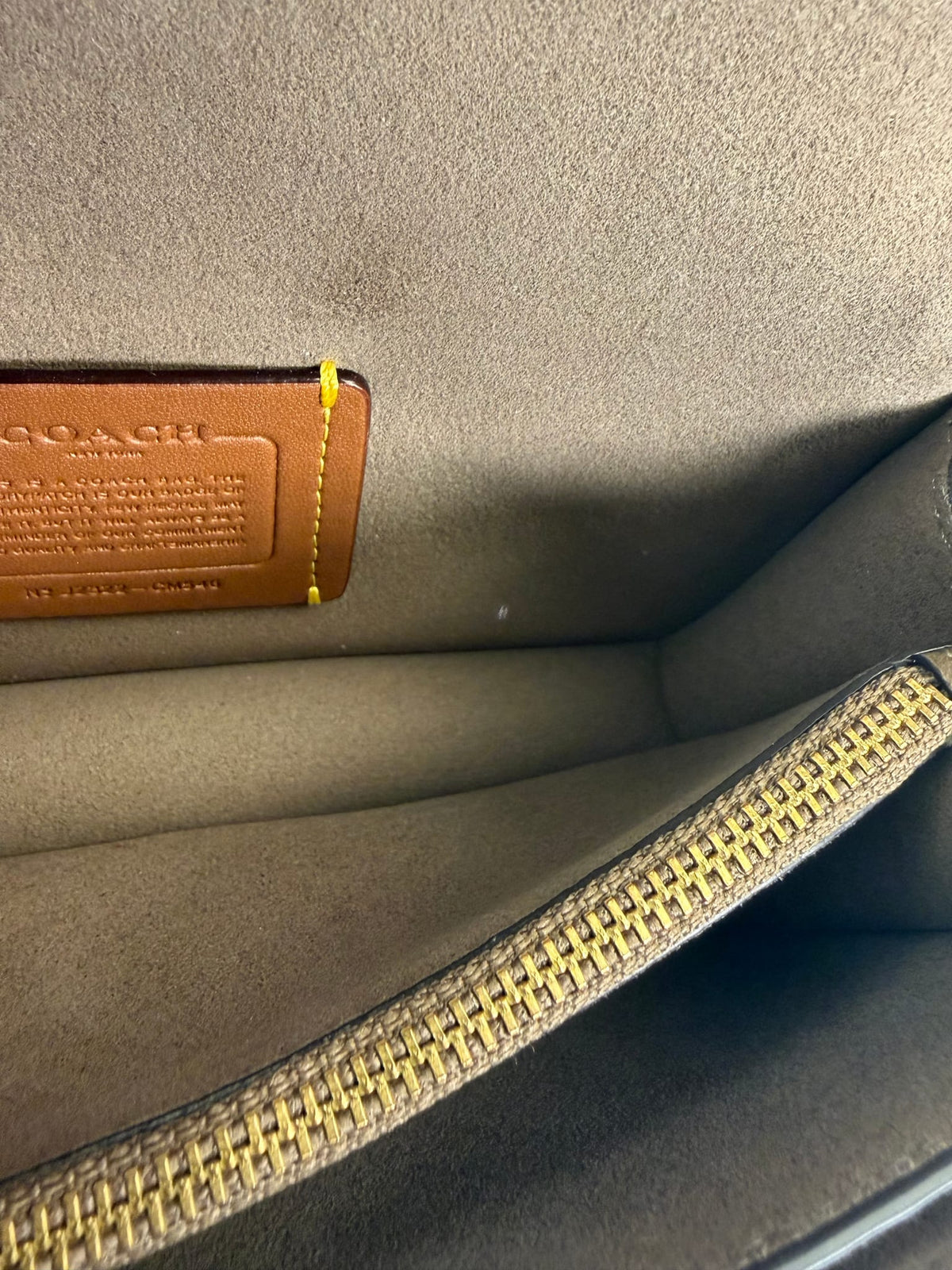 Coach Taupe Leather Tabby Two-Way Bag