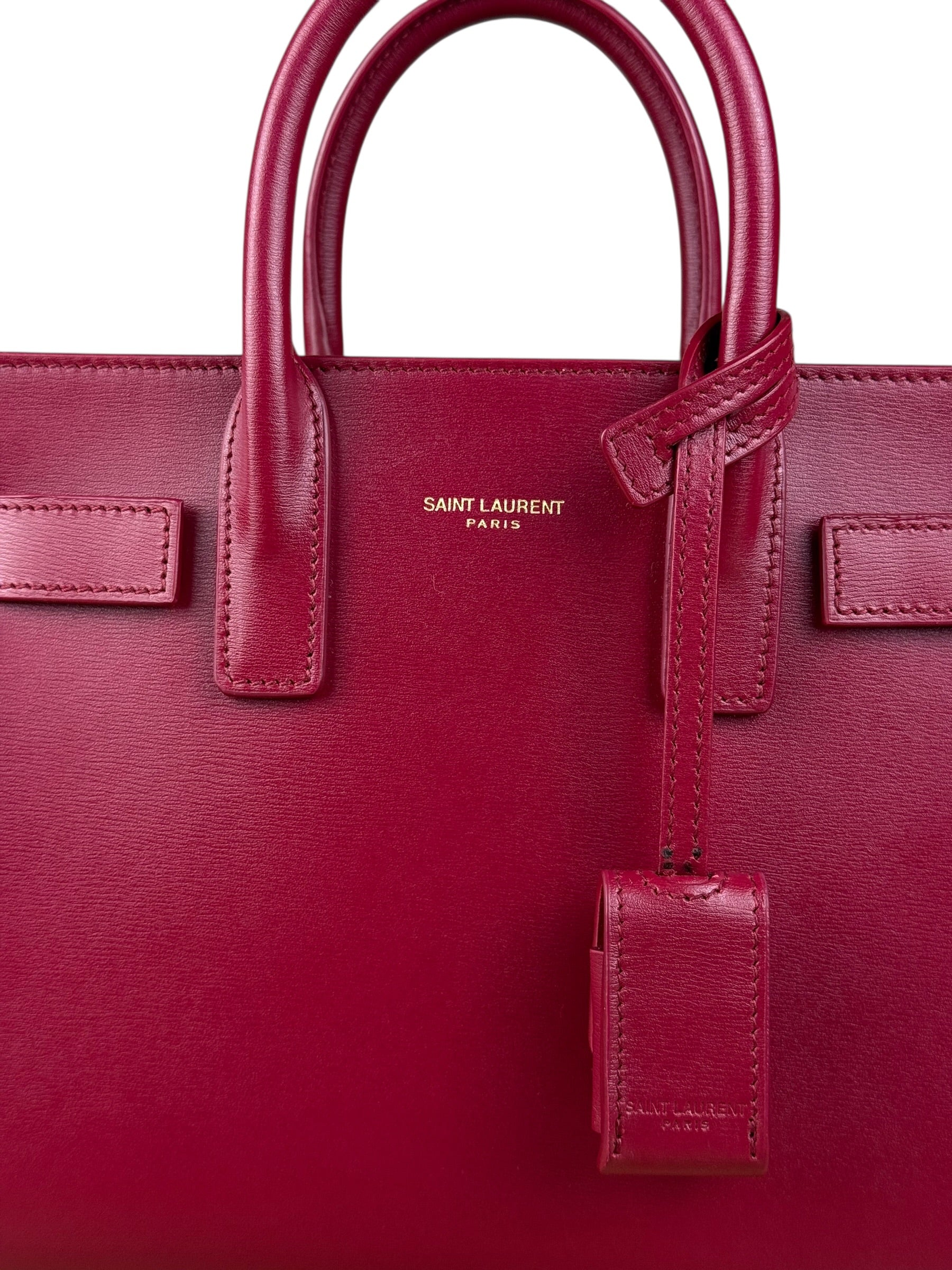 Saint Laurent Sac de Jour Nano 2Way Tote Red