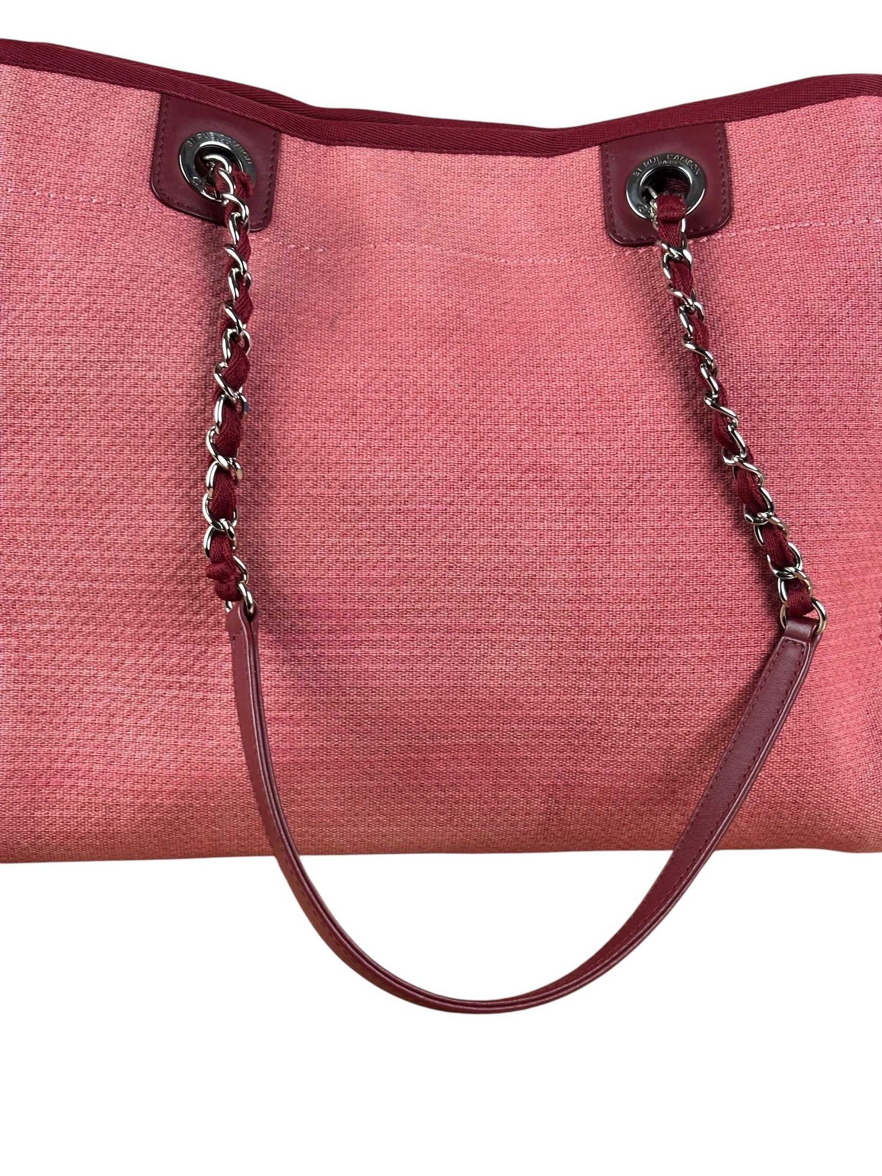 Chanel Coral Pink Medium Deauville Shopping Tote Bag 2014