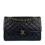 Chanel Black Leather Jumboo Double Flap Shoulder Bag