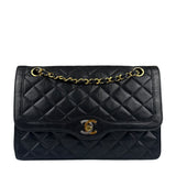 Chanel Black Leather Jumboo Double Flap Shoulder Bag