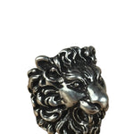 Gucci Silver Cocktail Lion Head Motif Ring