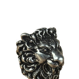 Gucci Silver Cocktail Lion Head Motif Ring