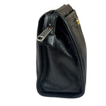 Gucci Black Leather Zip Clutch