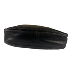 Chanel Vintage Black Leather Mademoiselle Vertical Quilted Shoulder Bag 1990's
