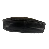 Chanel Vintage Black Leather Mademoiselle Vertical Quilted Shoulder Bag 1990's