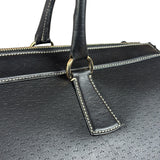 Salvatore Ferragamo Vintage Black Pebbled Leather Tote Bag