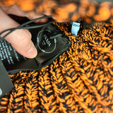 Prada Knit Polyester Black/Orange Beanie