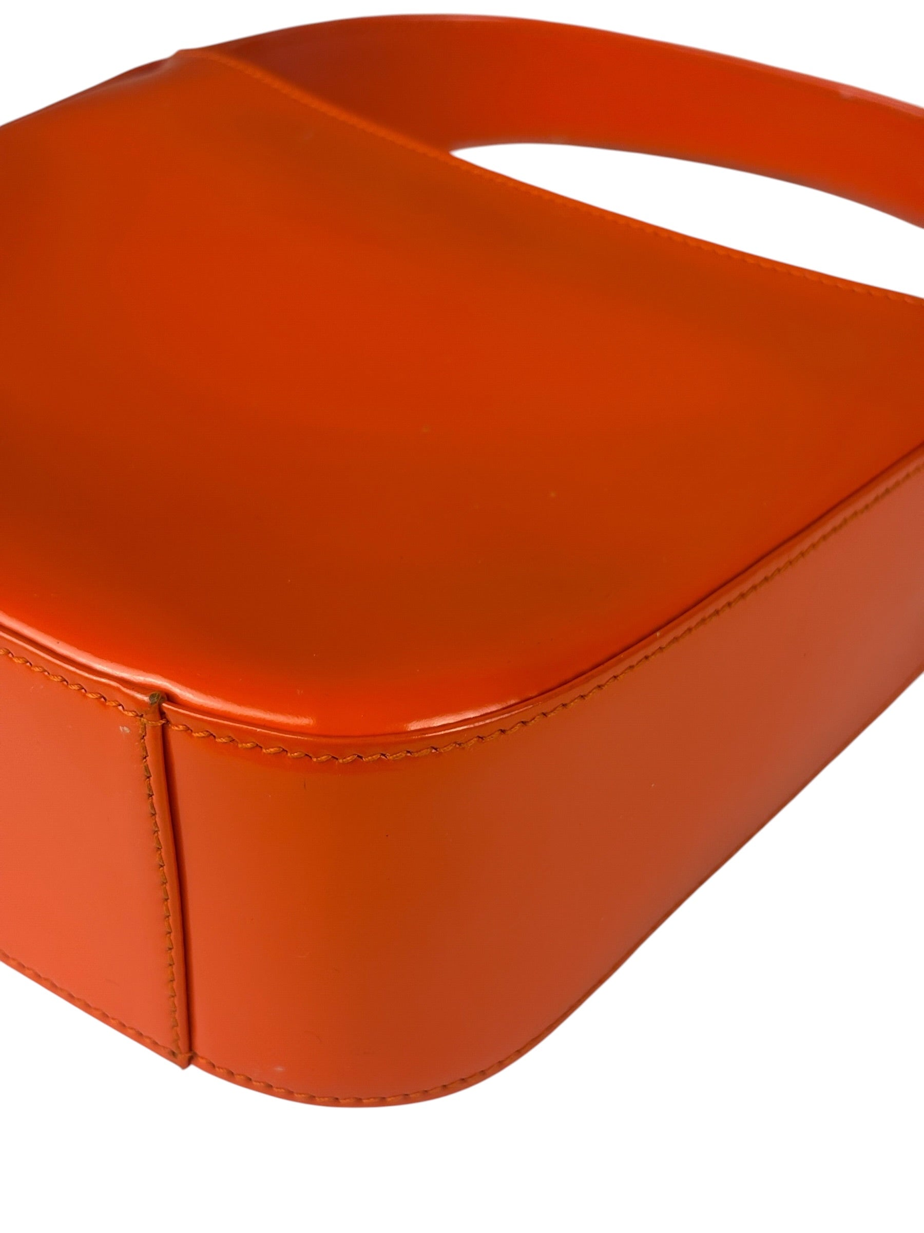 Gucci Orange Patent Leather Hobo Bag