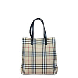 Burberry Bicolor Canvas House Check Tote Bag