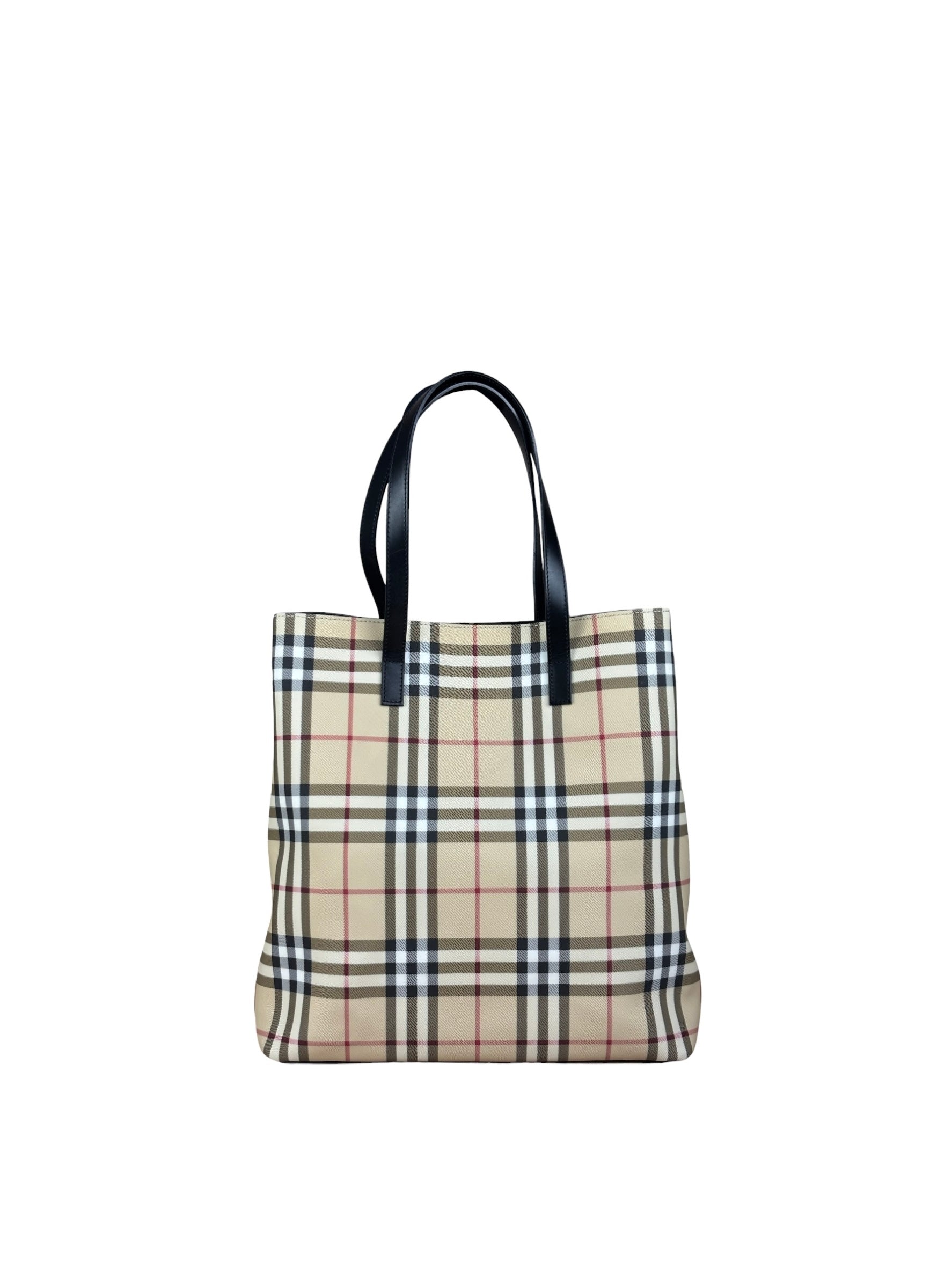 Burberry Bicolor Canvas House Check Tote Bag