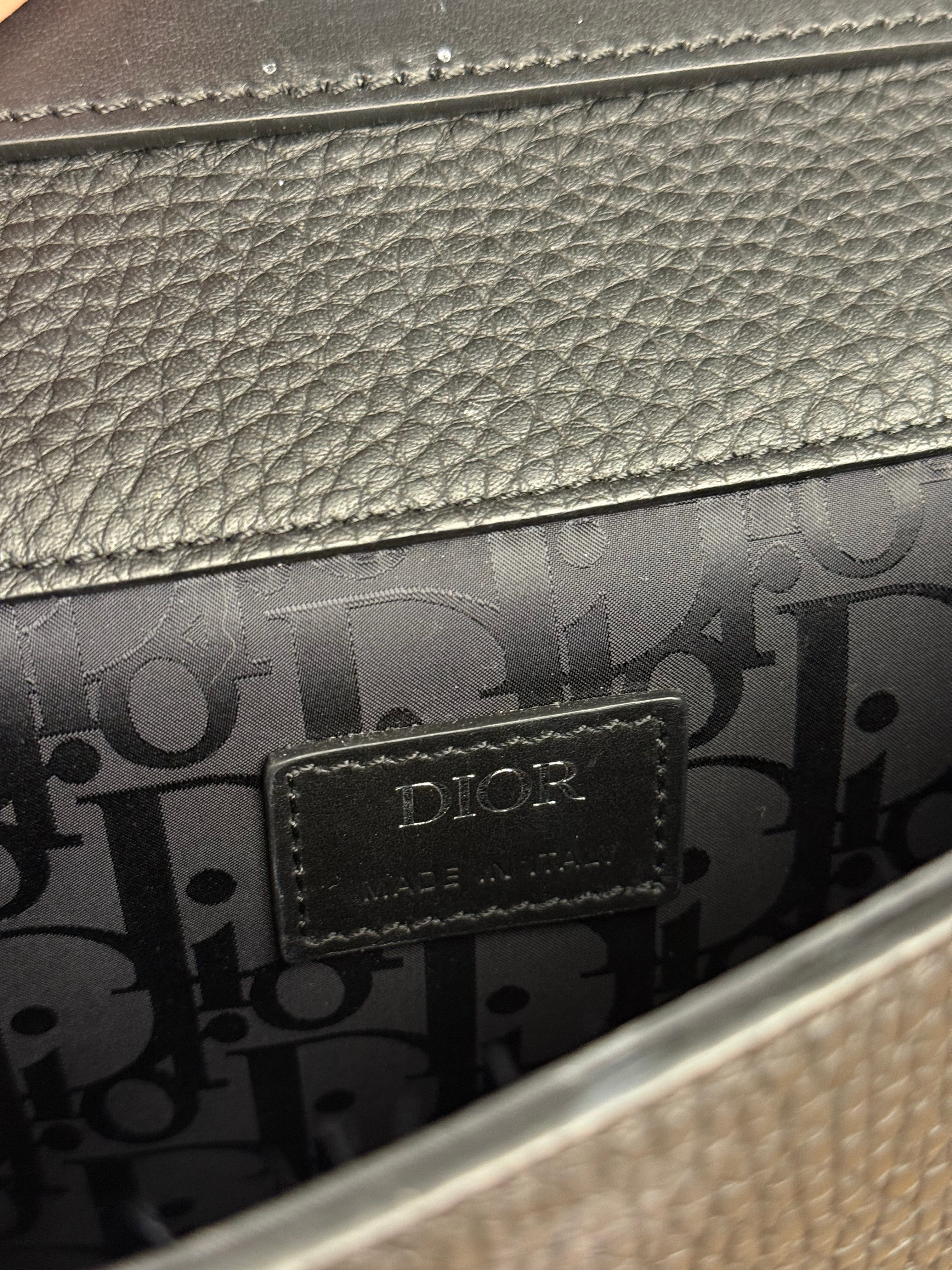 Christian Dior Black Leather Gallup Mini Shoulder Bag