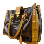 Louis Vuitton Vintage Brown Leather/PVC Monogram Ambre Tote