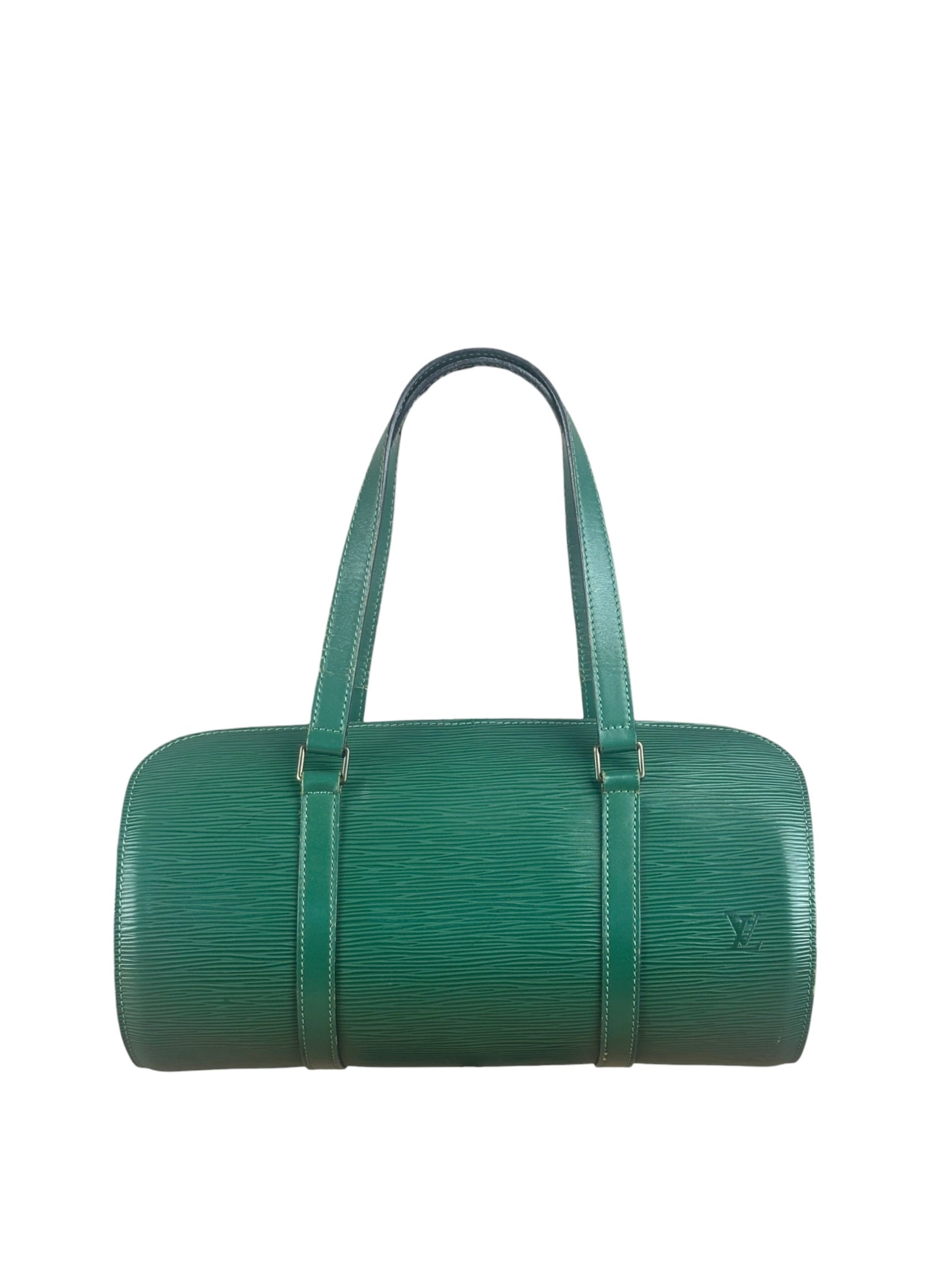 Louis Vuitton Green Epi Soufflot Handbag