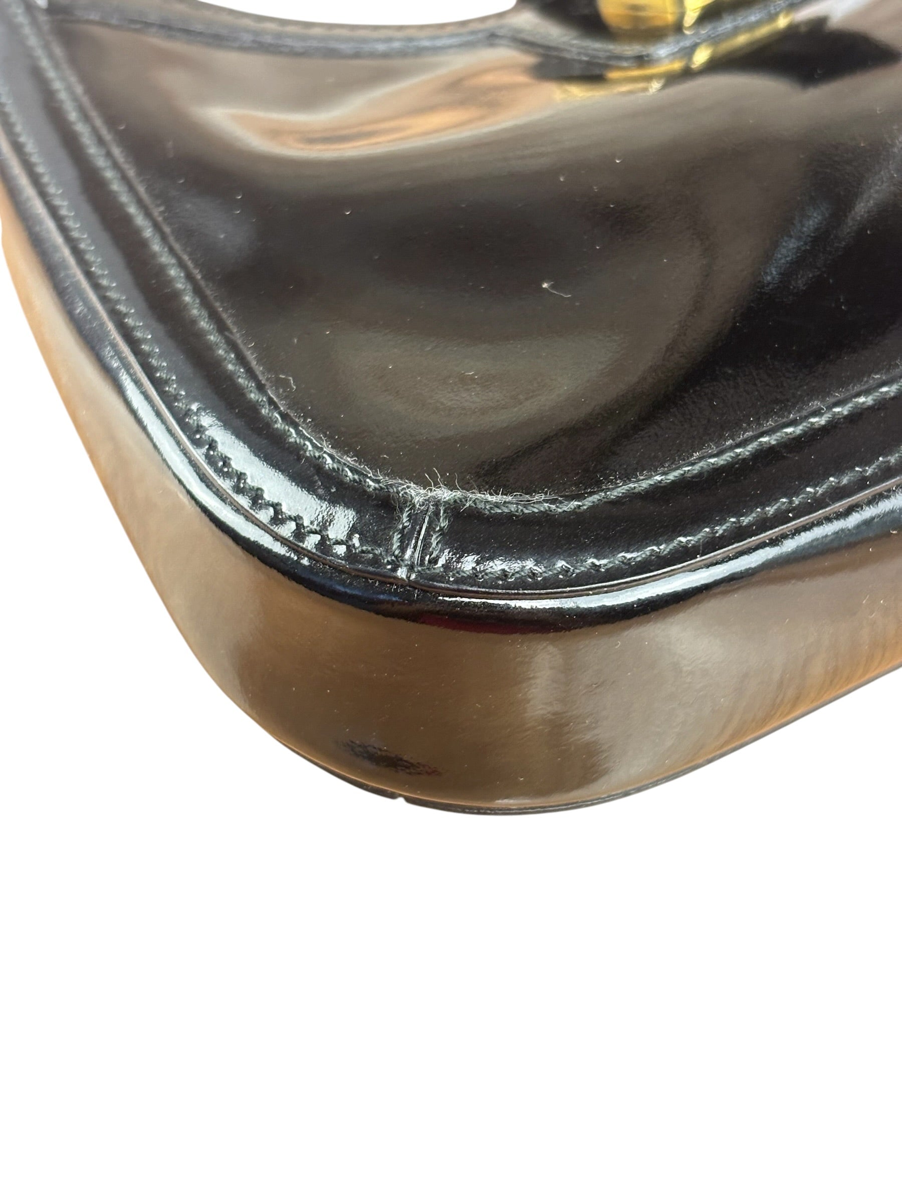 Gucci Mini Black Patent Shoulder Pouch