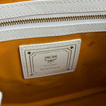 MCM Monogram White Bucket Shoulder Bag
