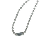 Chrome Hearts White Silichrome Ball Chain Necklace