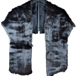 Vintage Black Fur Shawl